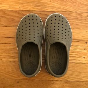 Olive green Toddler Native shoes size 10